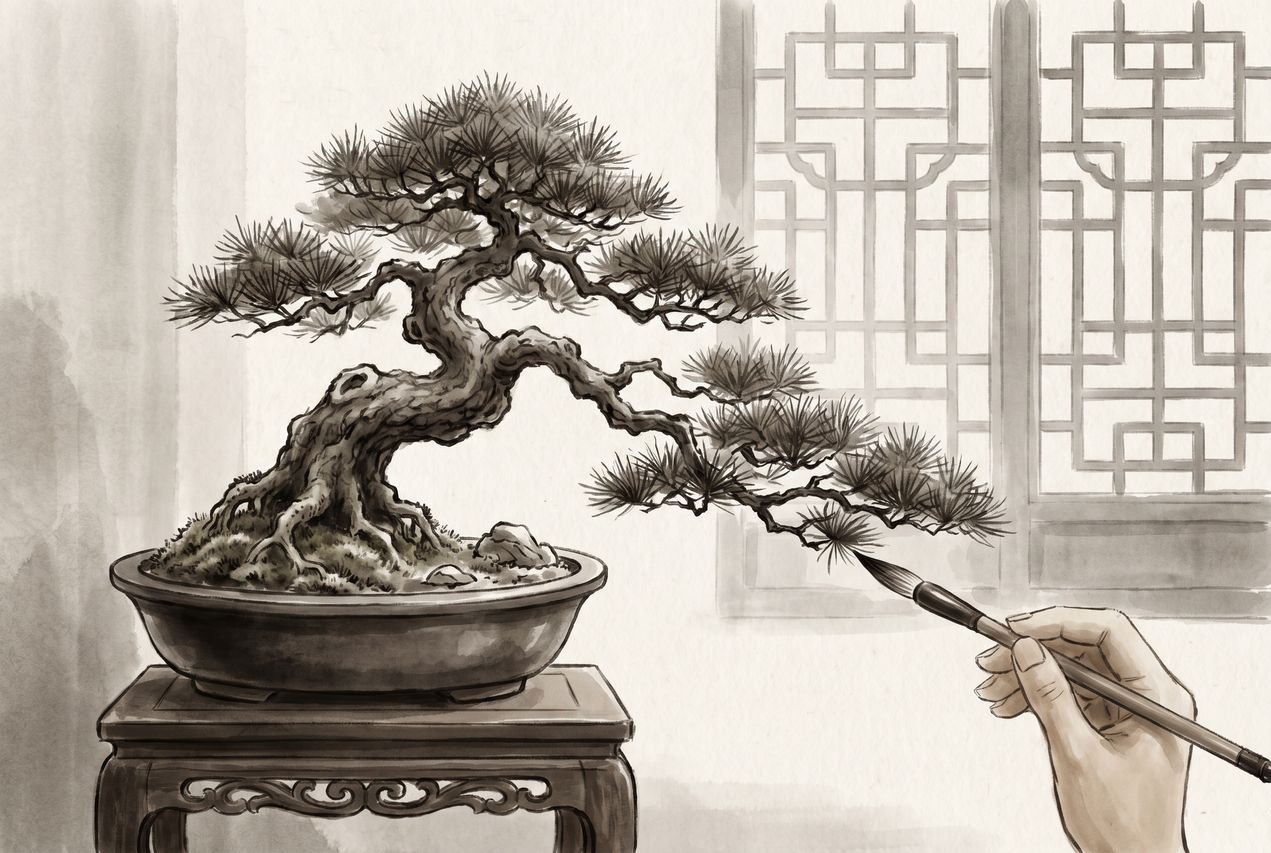 免费菠萝案头清供盆景制作视频教程 - www.zh519628.cn